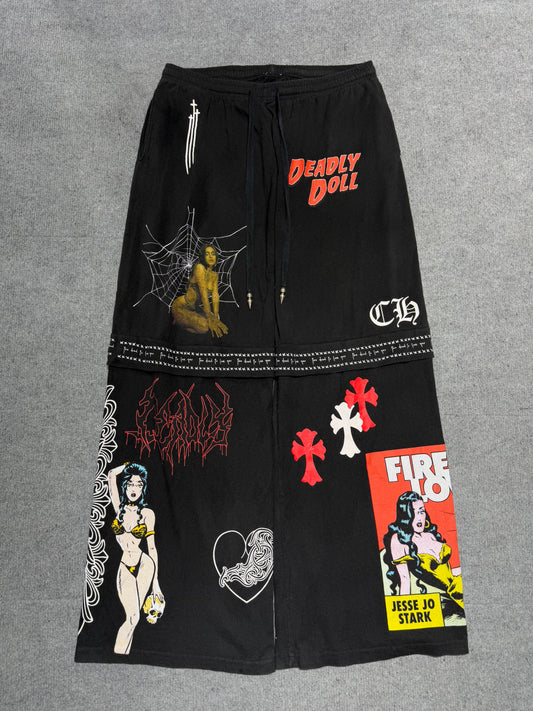 Chrome Hearts JJS Deadly Doll Wide Leg Pants