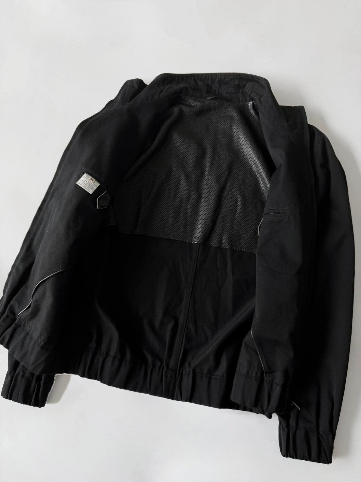 Vintage Hermes Black Zip Bomber Jacket