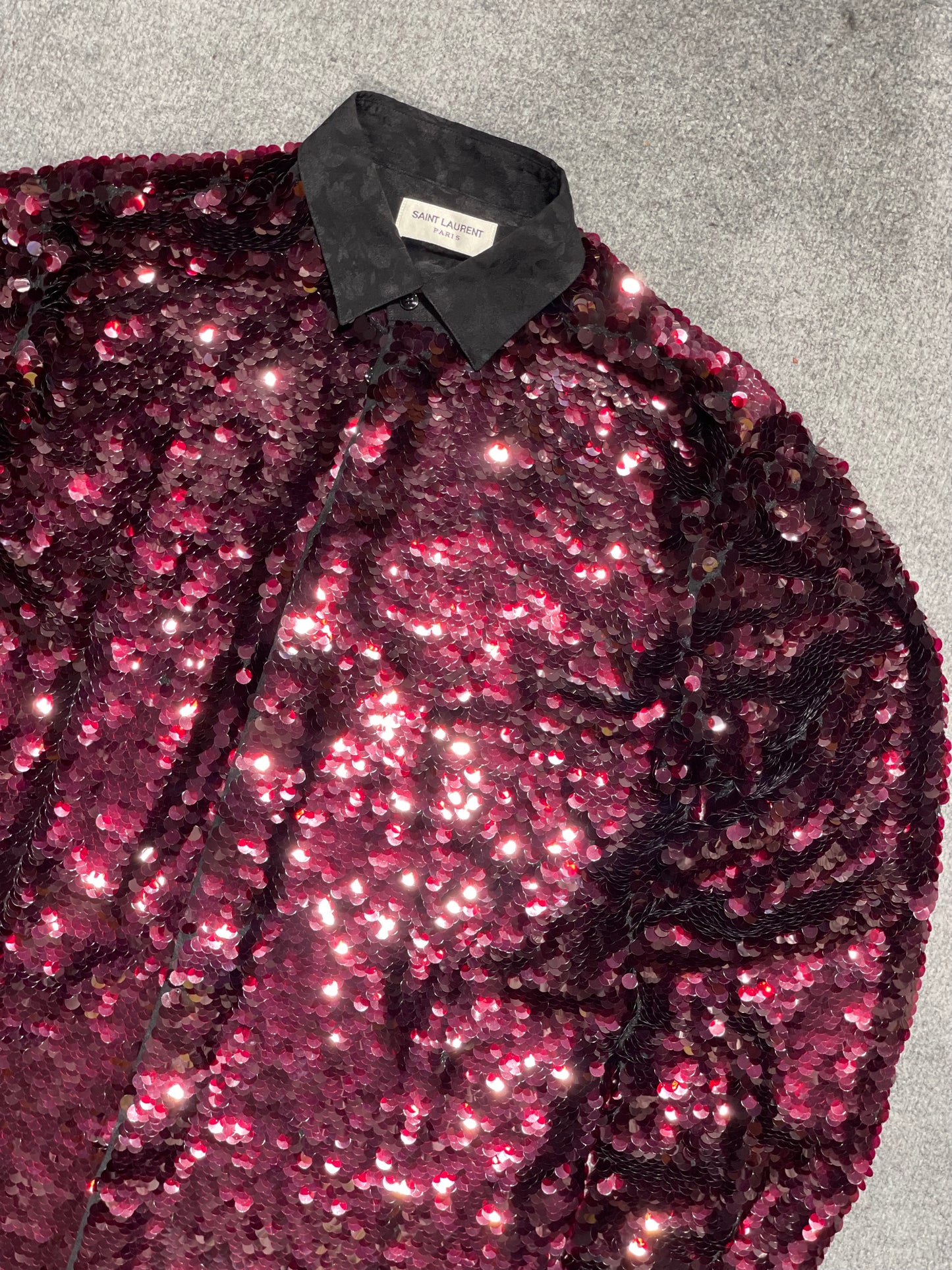 Saint Laurent Spring Summer 2018 Sequined Shirt