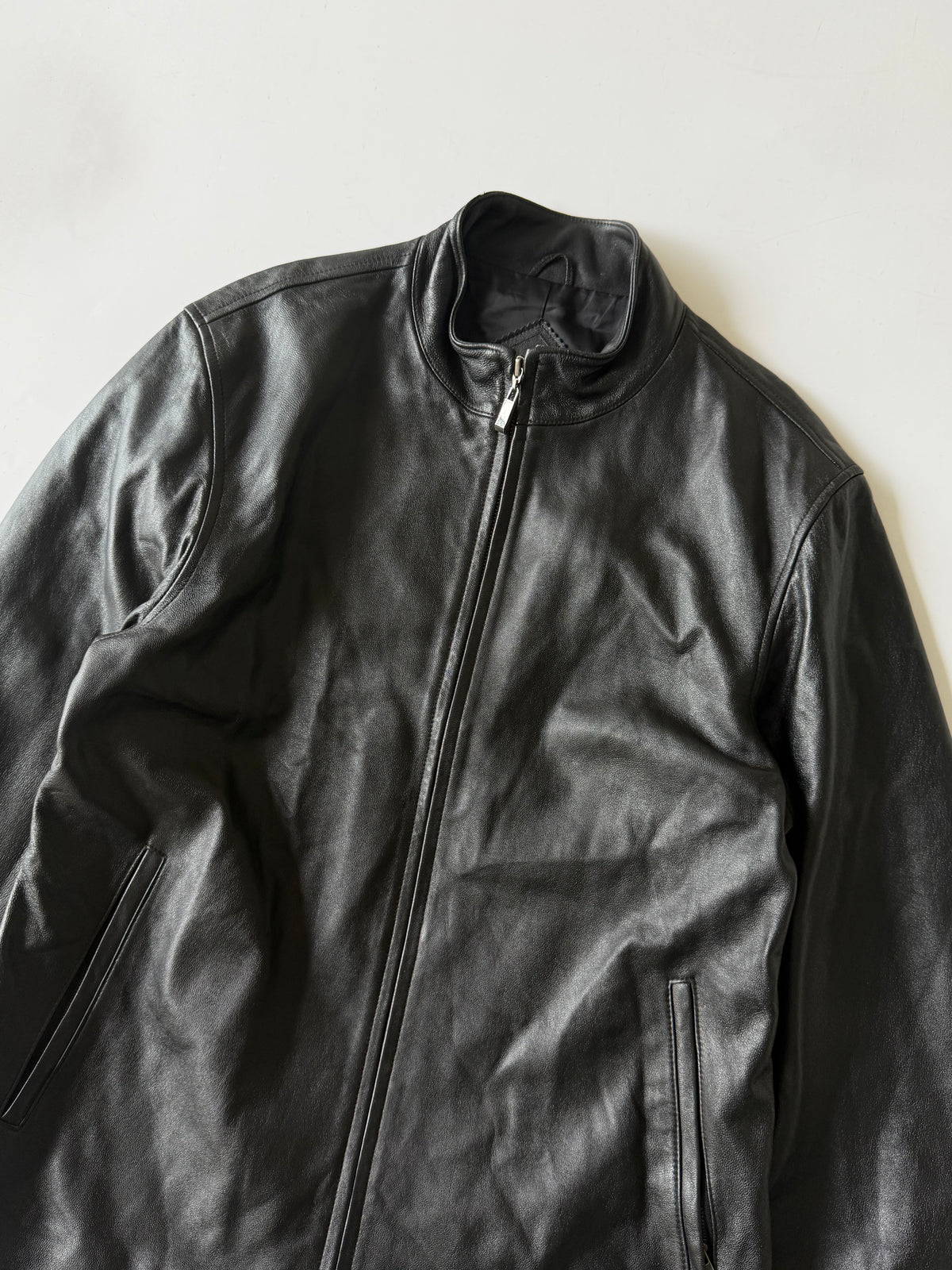 Balenciaga Nicolas Ghesquière BB Back Logo Leather Jacket