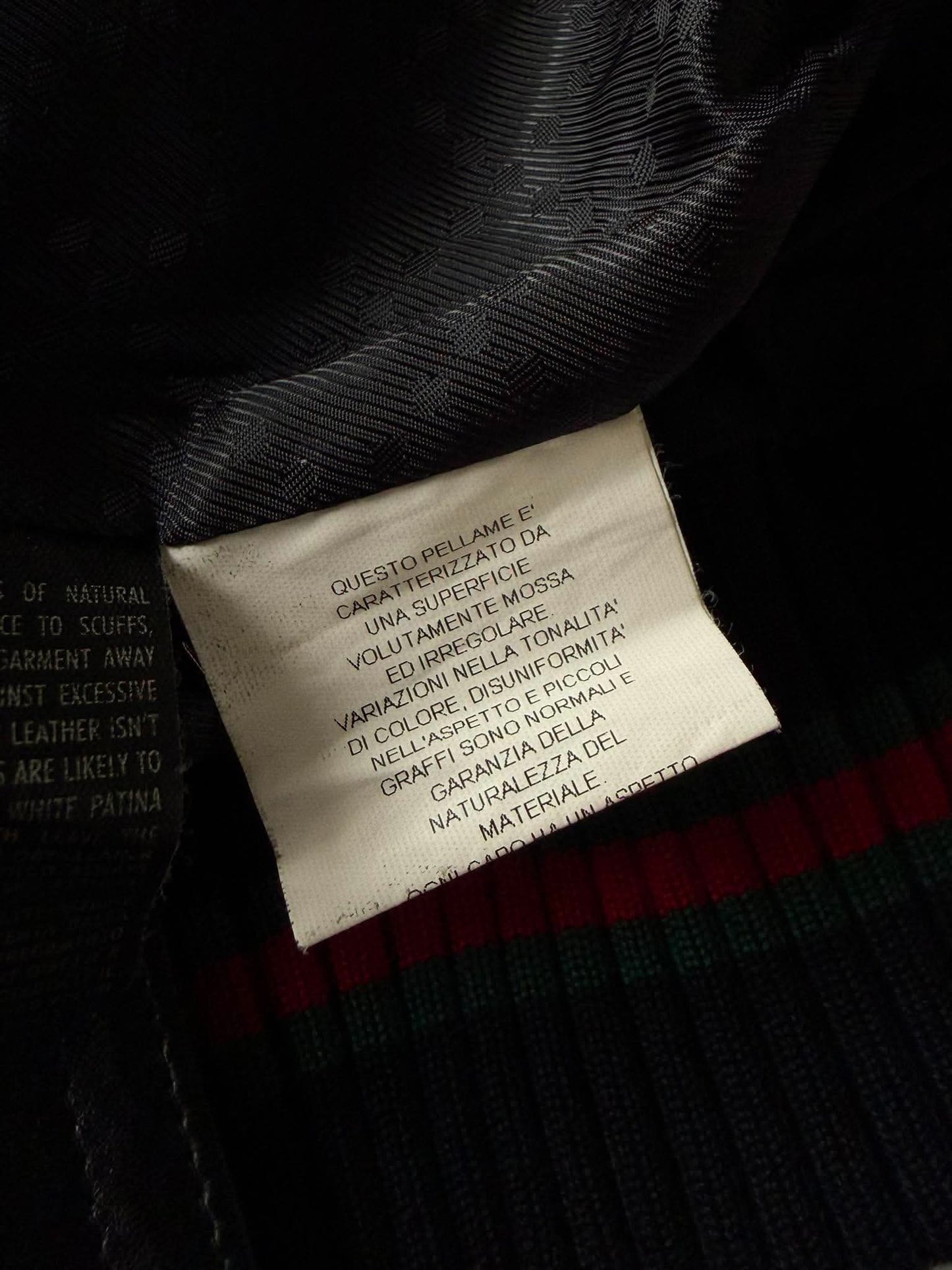 2000's GUCCI ICONIC INNER WEB LEATHER JACKET