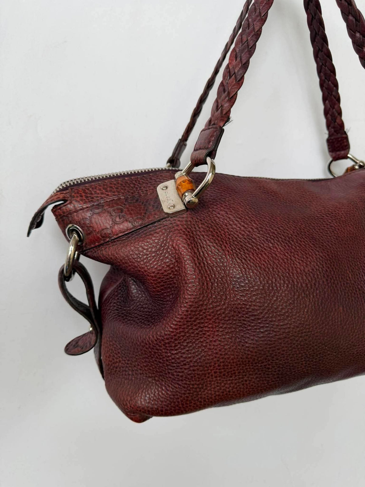 Gucci Bamboo Bar Shoulder Bag Leather Medium