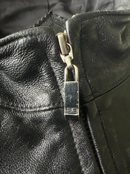 Balenciaga Nicolas Ghesquière BB Back Logo Leather Jacket