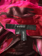 S/S 2001 Gucci by Tom Ford Pink Liquid Magma Print Blouse