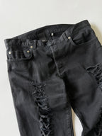 Dior Homme Autumn 2014 Crash Distressed Black Denim