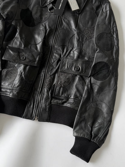 A/W2008 Dolce & Gabbana Patchwork Circle Leather Jacket