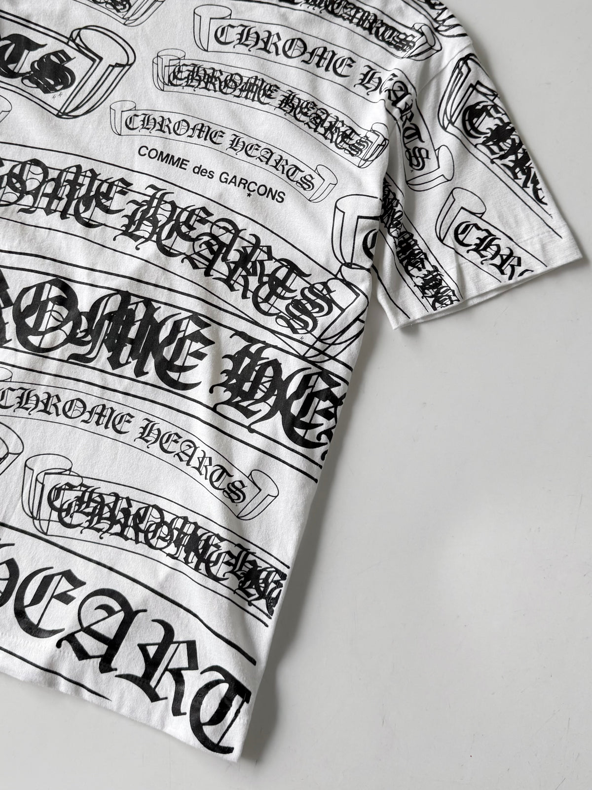 Chrome Hearts x Comme des Garçons Scroll Label T-Shirt