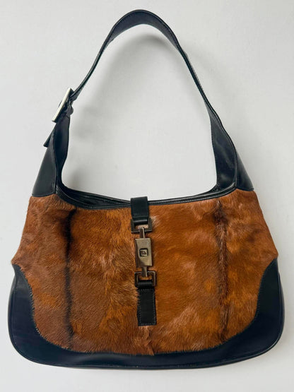 F/W 1999 Gucci by Tom Ford Brown Ponyhair Jackie Bag