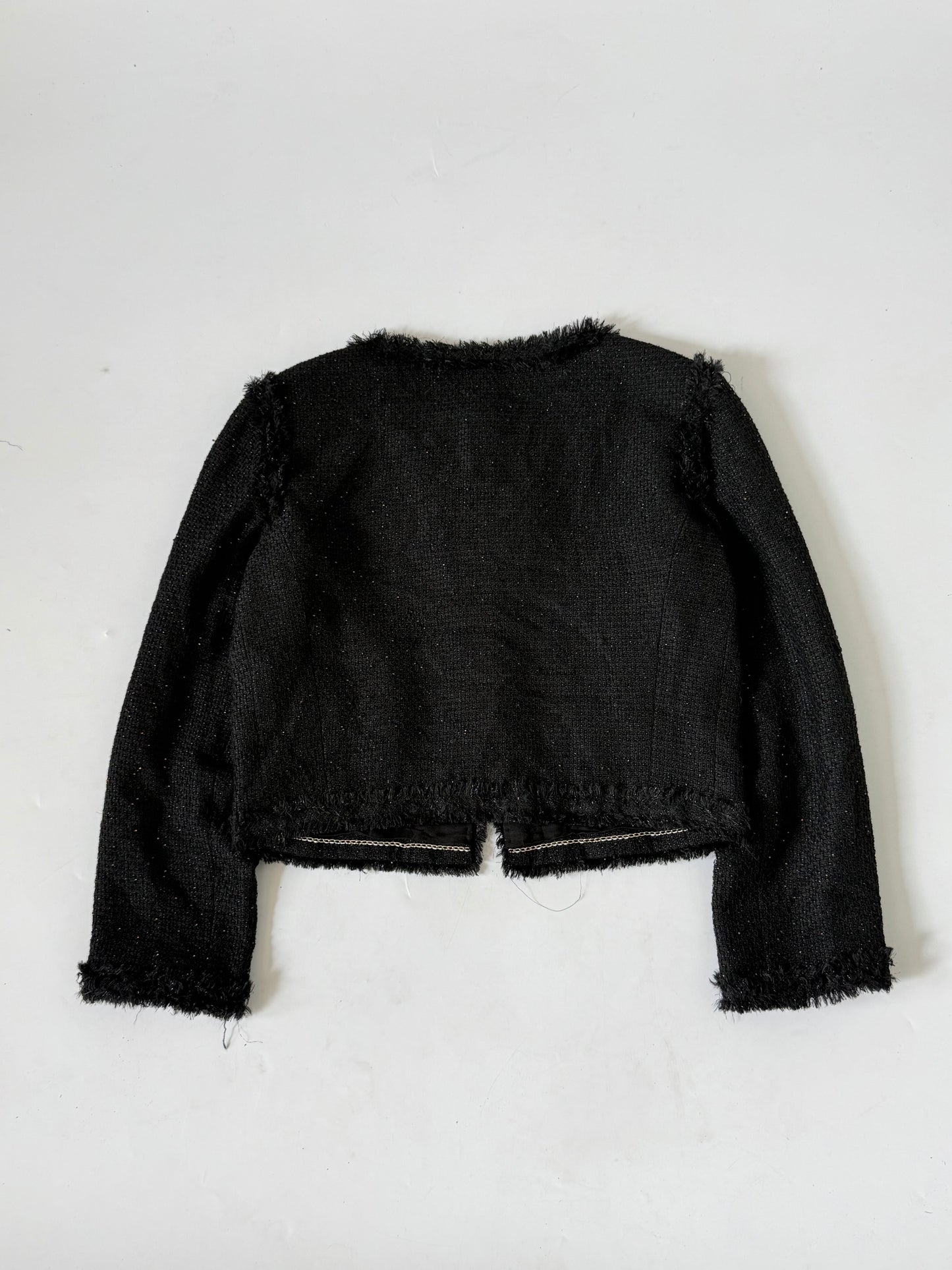 Chanel 2011 Cruise Collection Black Tweed Cropped Jacket