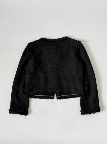 Chanel 2011 Cruise Collection Black Tweed Cropped Jacket