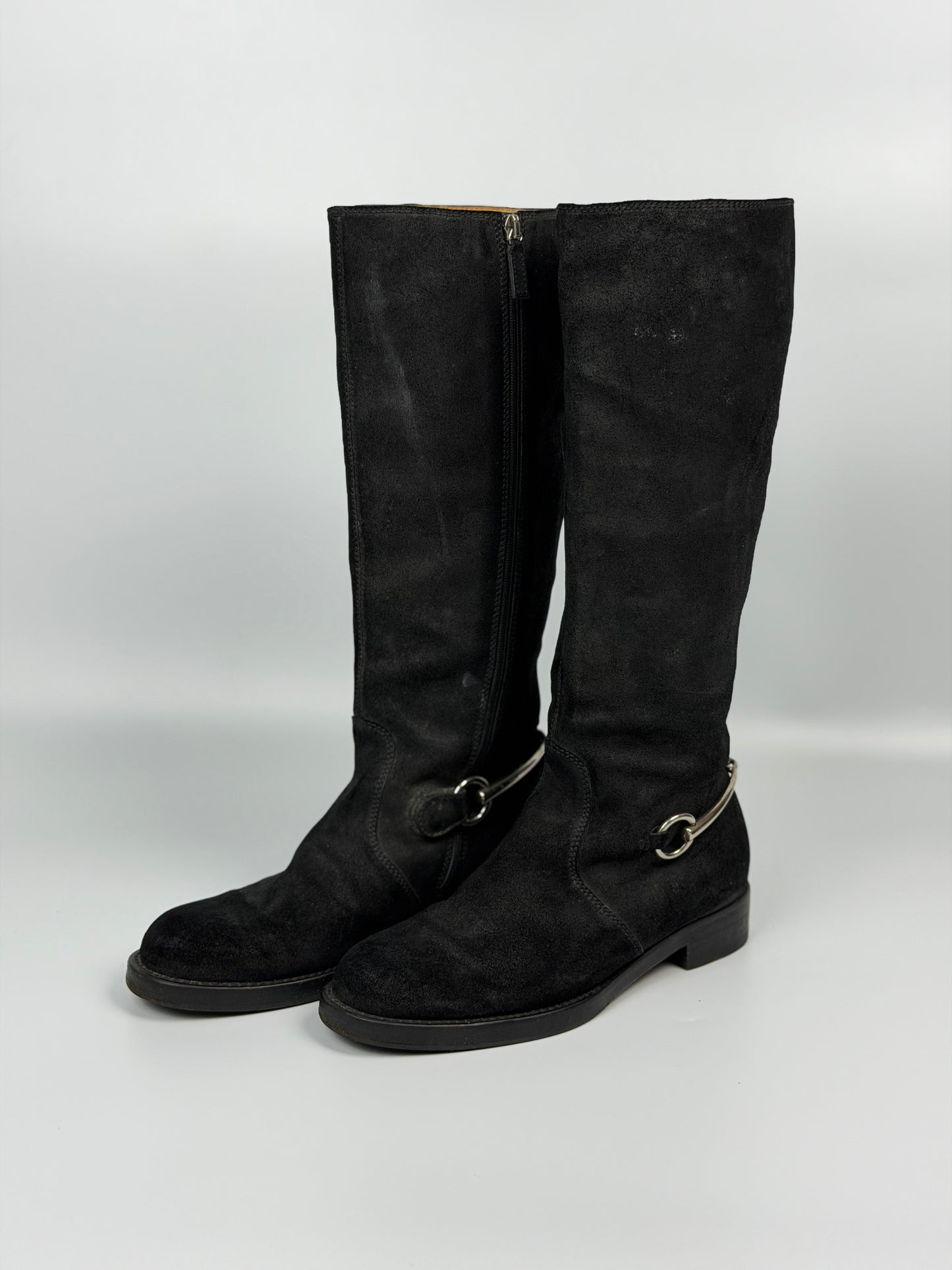 Gucci Tom ford/Demna Horsebit Accent Suede Ridding Boots