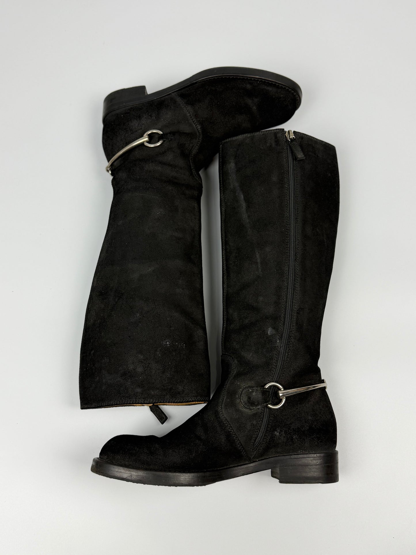 Gucci Tom ford/Demna Horsebit Accent Suede Ridding Boots