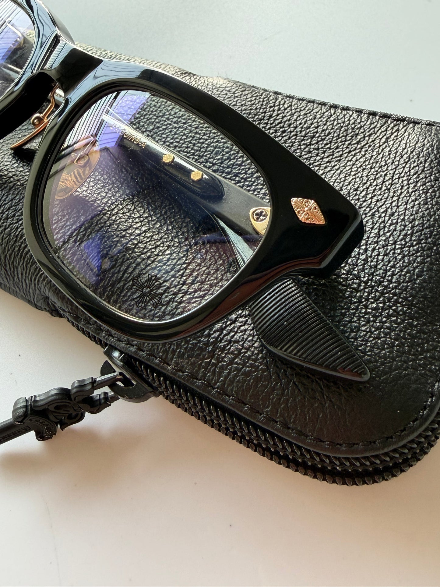 Chrome Hearts Baggins-A glasses Black and 22k Gold Plating