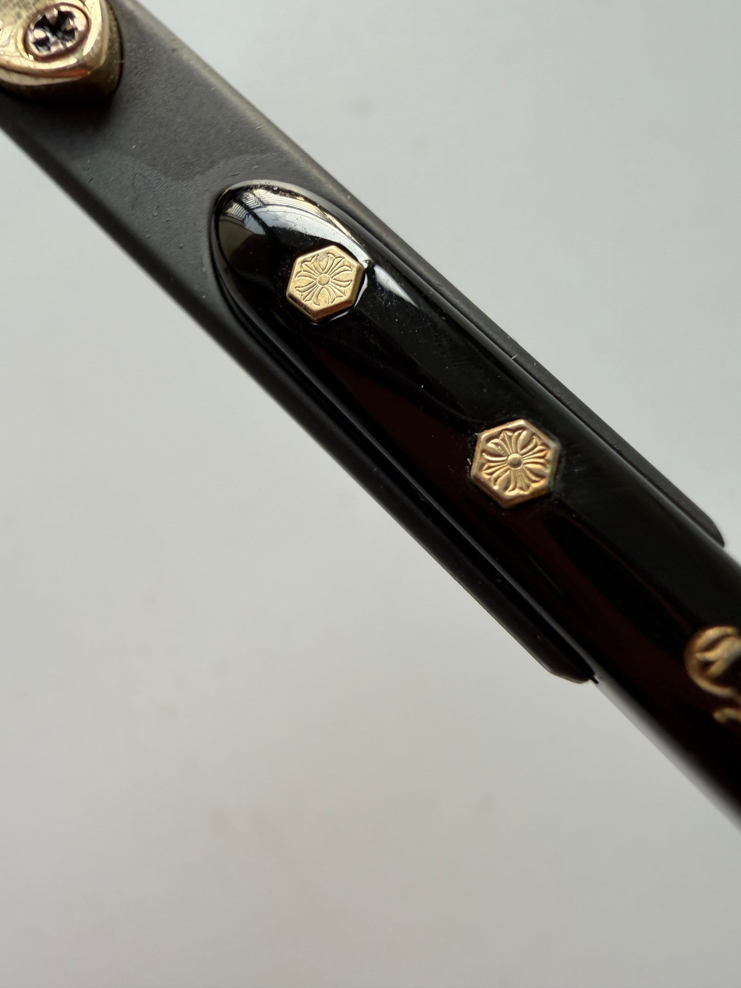 Chrome Hearts Baggins-A glasses Black and 22k Gold Plating