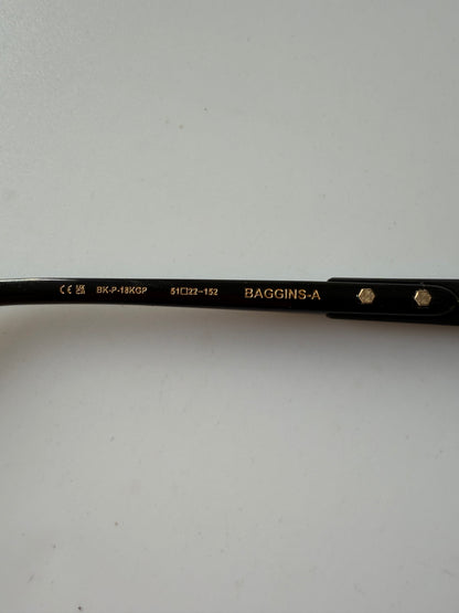 Chrome Hearts Baggins-A glasses Black and 22k Gold Plating