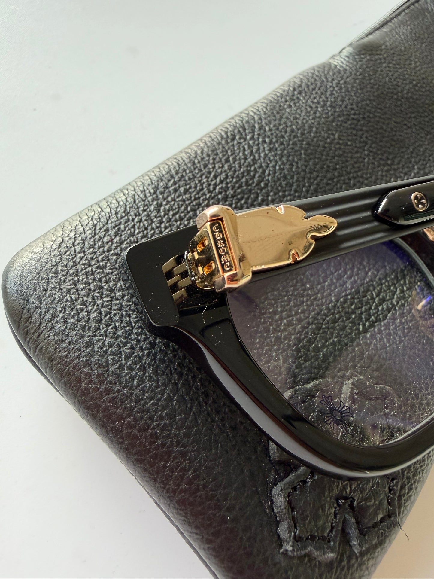 Chrome Hearts Baggins-A glasses Black and 22k Gold Plating
