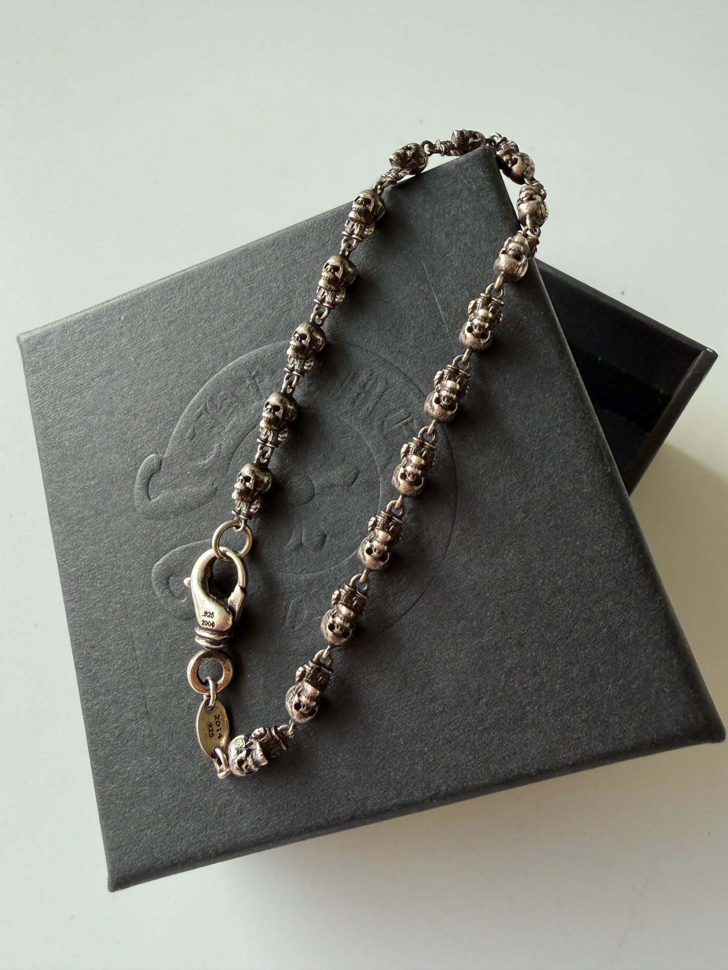 Chrome Hearts Sterling Silver Foti Skull Bracelet