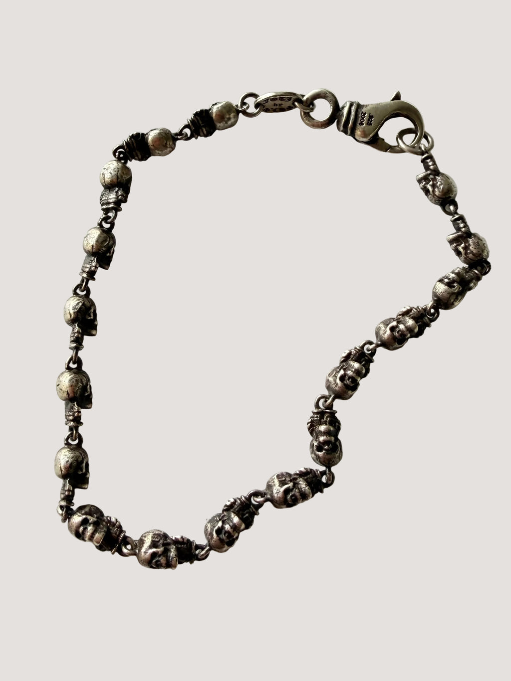 Chrome Hearts Sterling Silver Foti Skull Bracelet