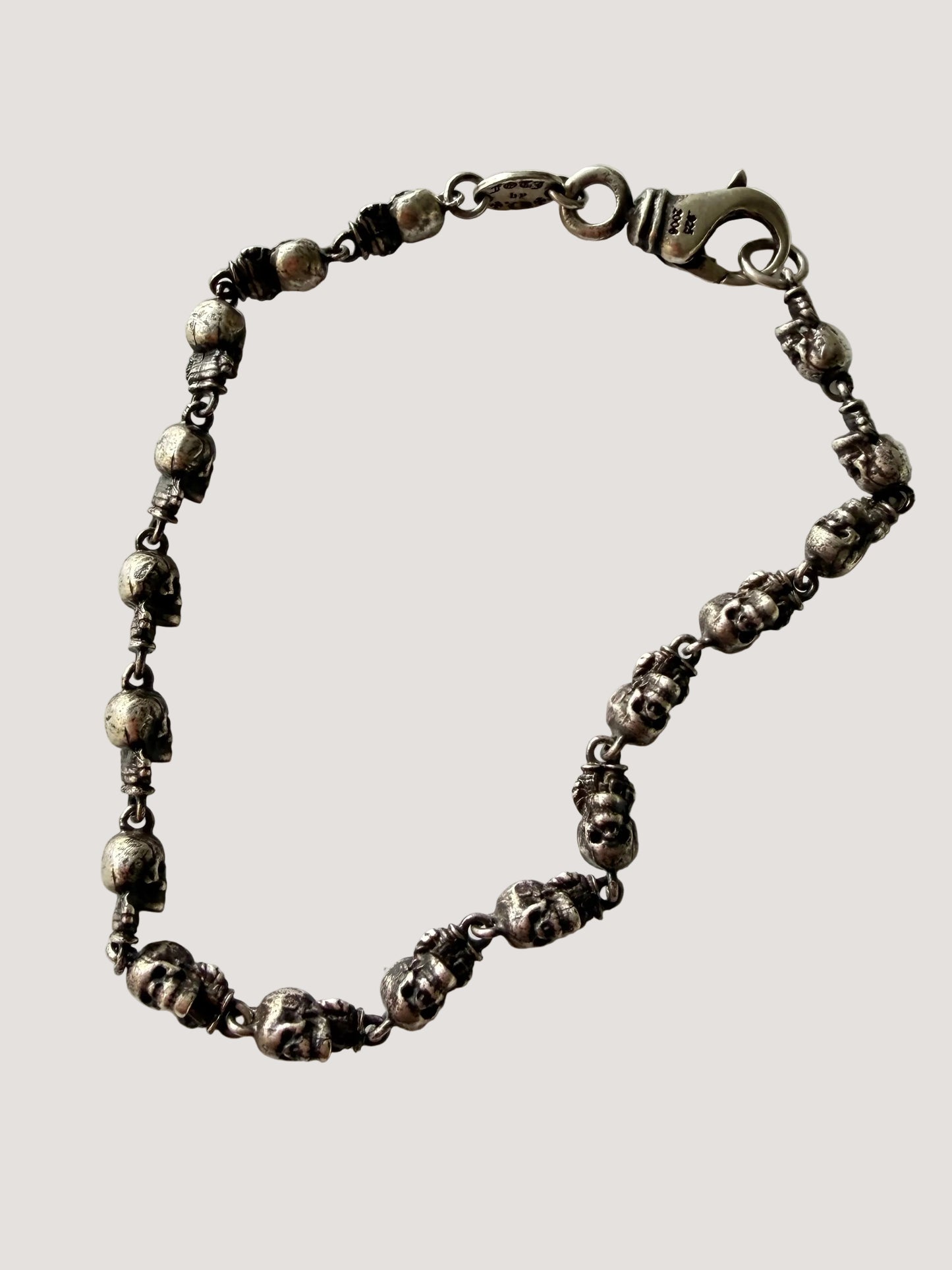 Chrome Hearts Sterling Silver Foti Skull Bracelet