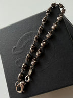 Chrome Hearts Sterling Silver Foti Skull Bracelet