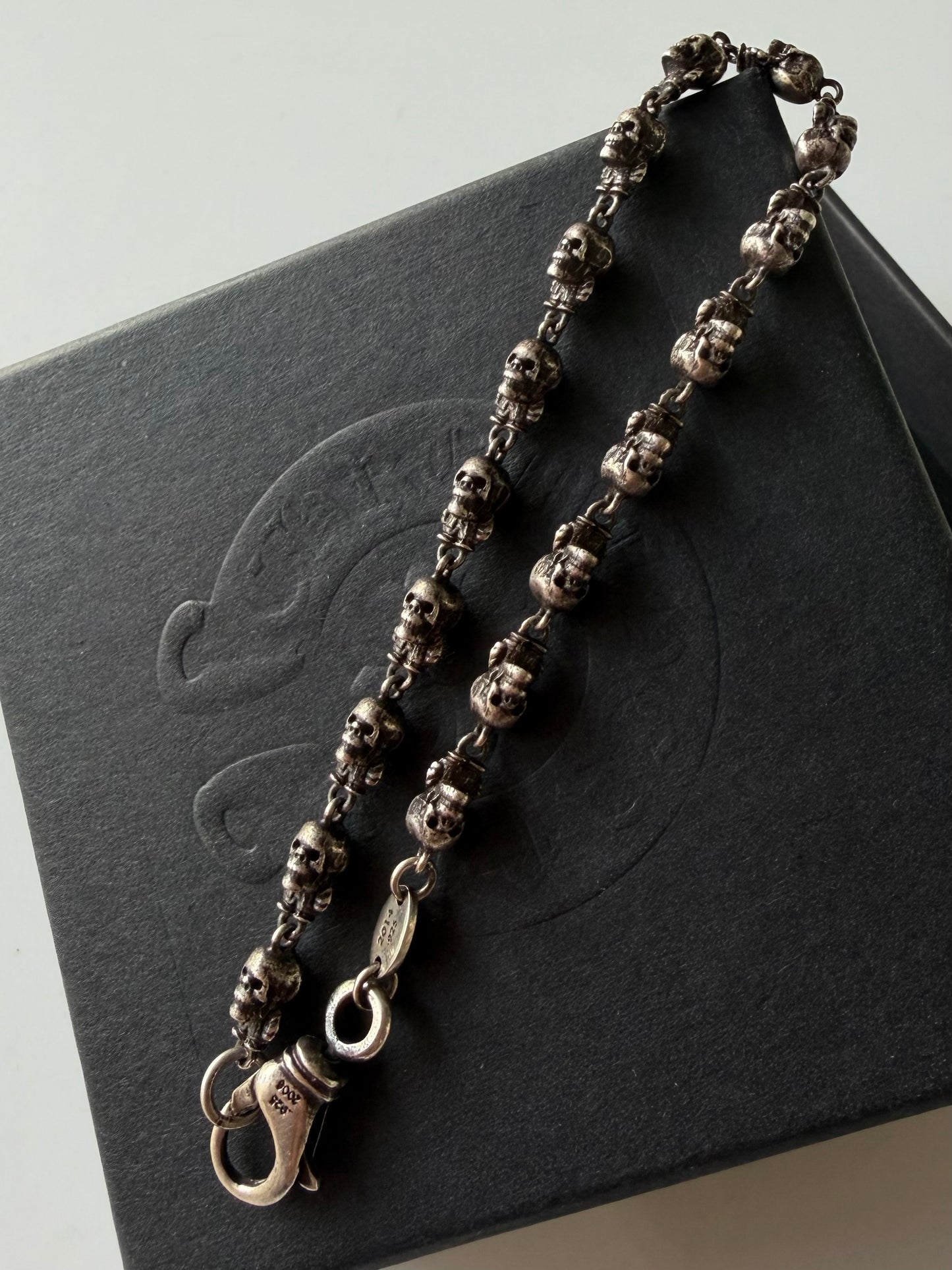 Chrome Hearts Sterling Silver Foti Skull Bracelet