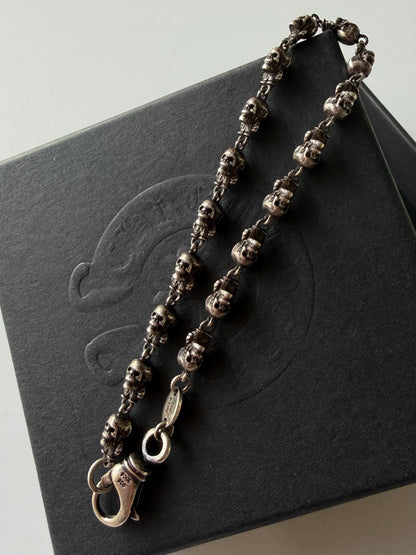 Chrome Hearts Sterling Silver Foti Skull Bracelet