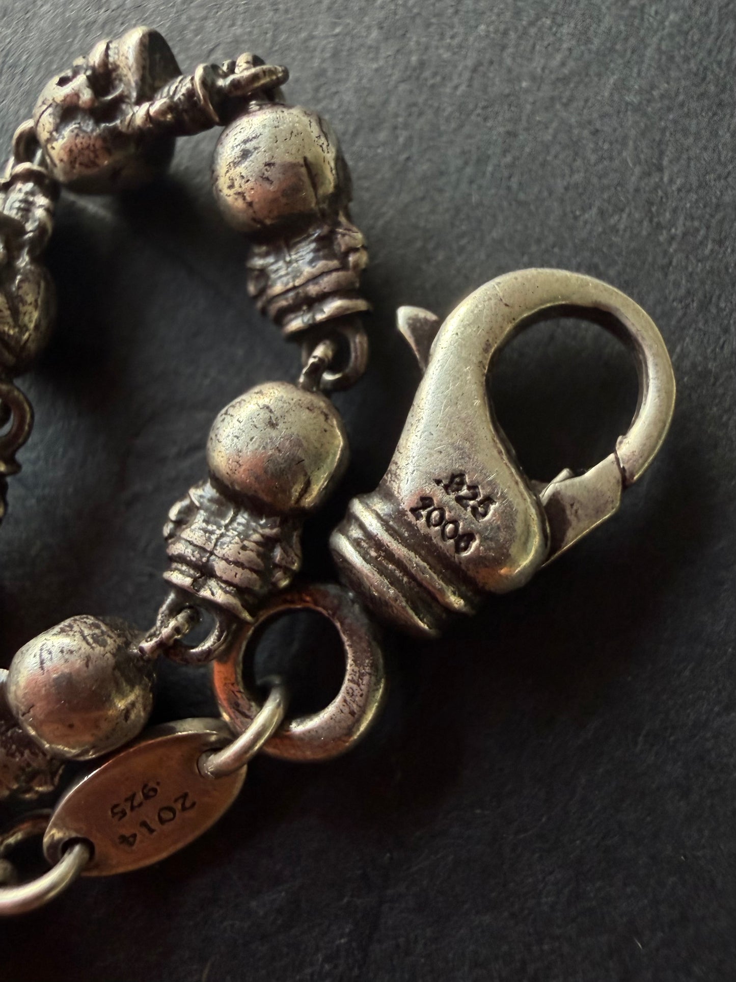 Chrome Hearts Sterling Silver Foti Skull Bracelet