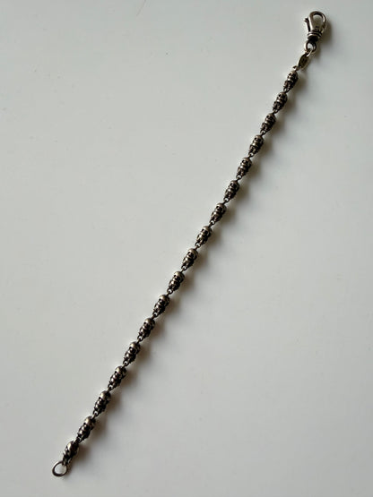 Chrome Hearts Sterling Silver Foti Skull Bracelet