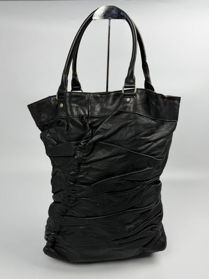 Junya Watanabe Comme des Garcons Black Leather Tote Bag