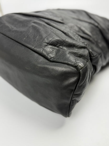 Junya Watanabe Comme des Garcons Black Leather Tote Bag