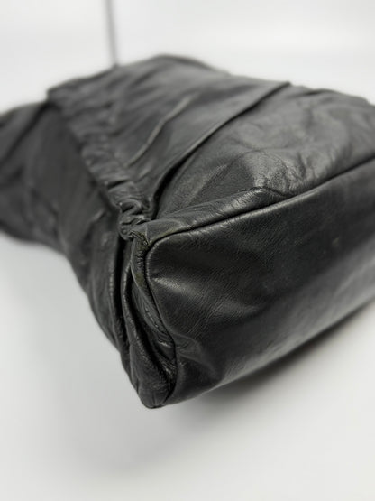 Junya Watanabe Comme des Garcons Black Leather Tote Bag