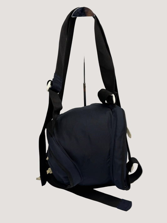 Comme des Garcons Assymetrical Navy Blue Nylon Bag