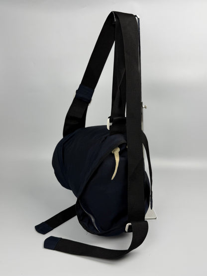 Comme des Garcons Assymetrical Navy Blue Nylon Bag