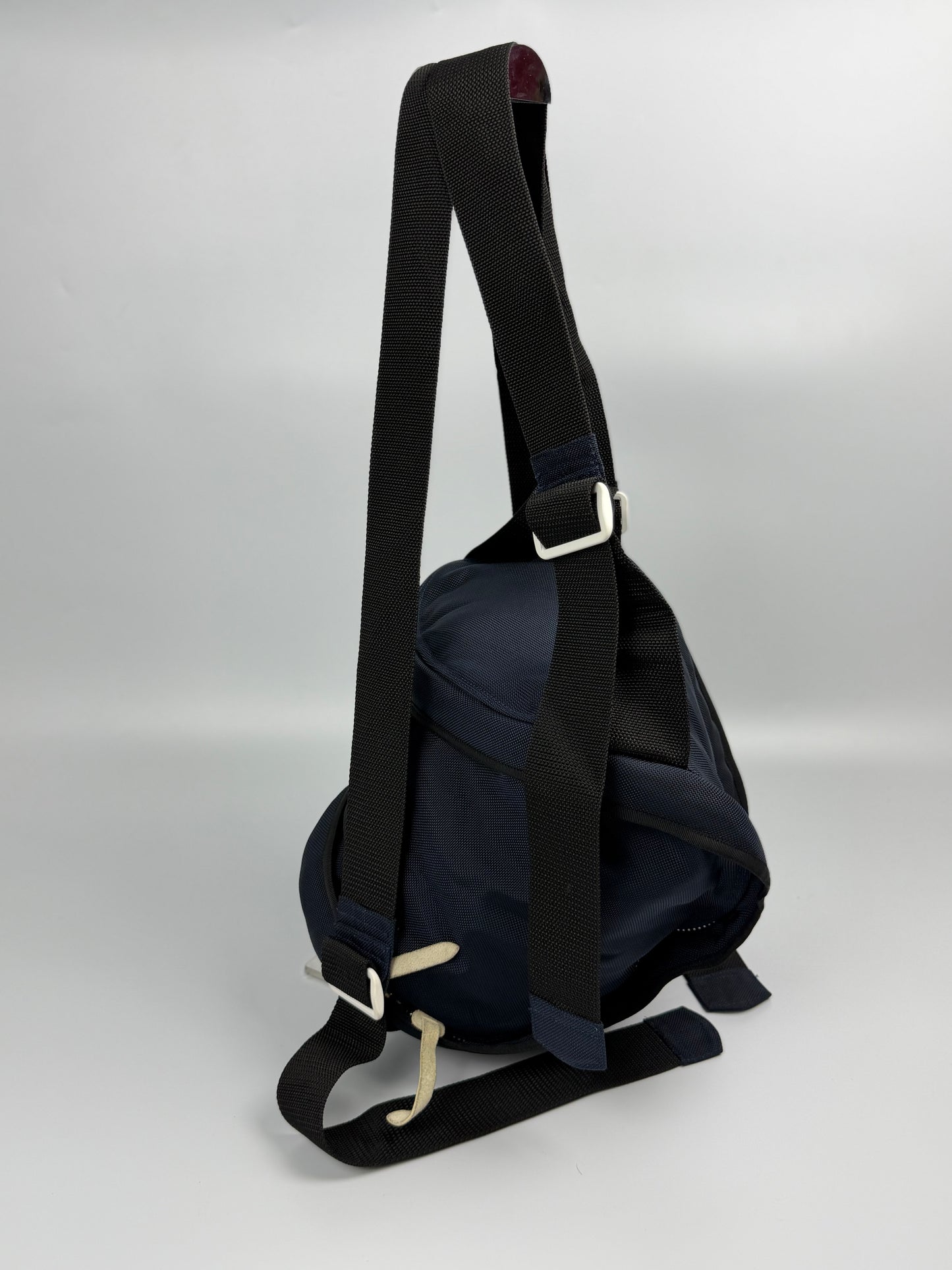 Comme des Garcons Assymetrical Navy Blue Nylon Bag