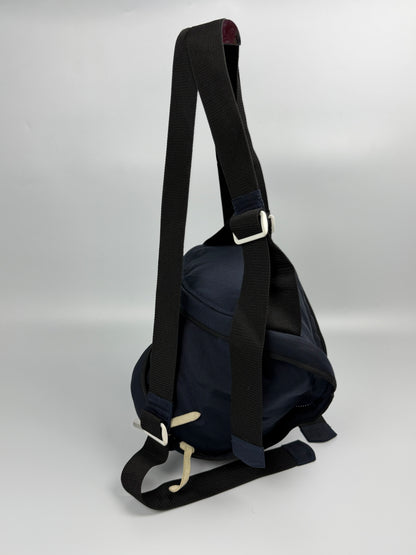 Comme des Garcons Assymetrical Navy Blue Nylon Bag