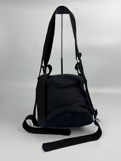Comme des Garcons Assymetrical Navy Blue Nylon Bag