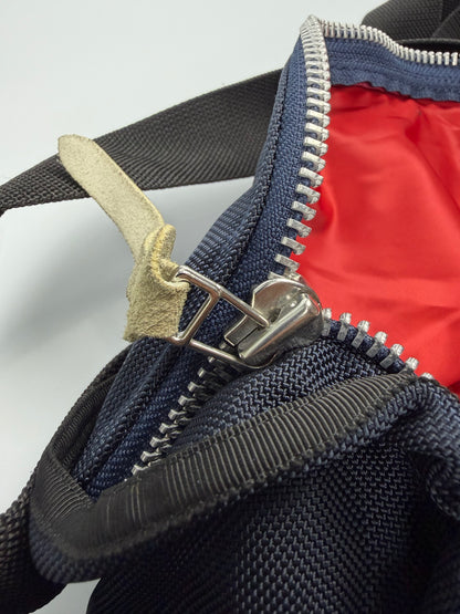 Comme des Garcons Assymetrical Navy Blue Nylon Bag