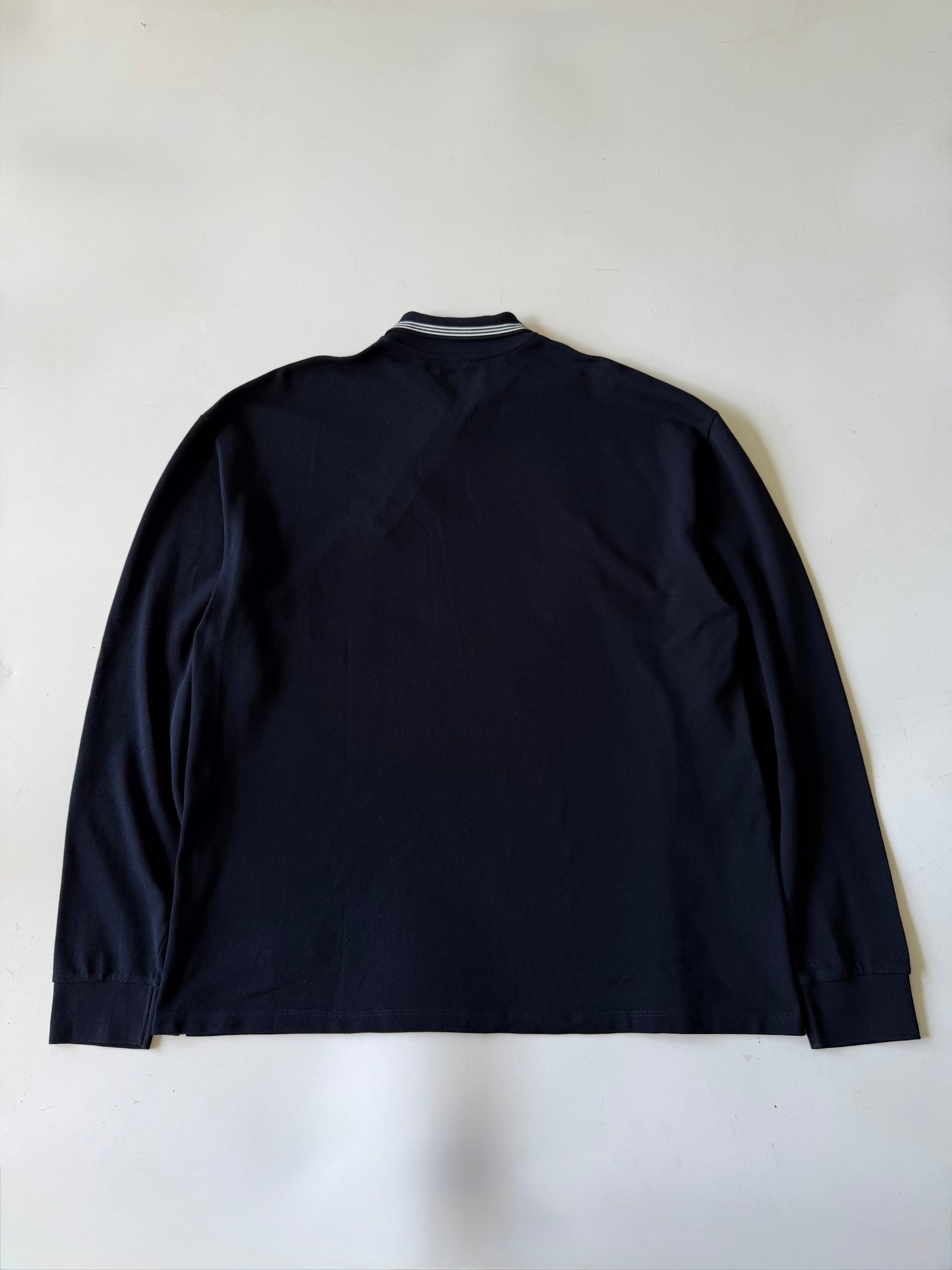 Miu Miu Blue Piqué Polo-Neck Zipped Sweatshirt