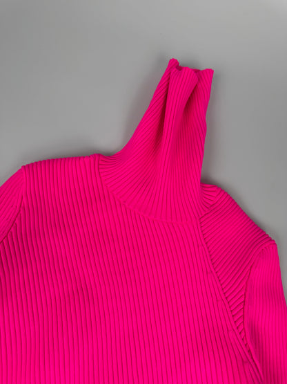 Balenciaga Pink Pleated Turtle Neck