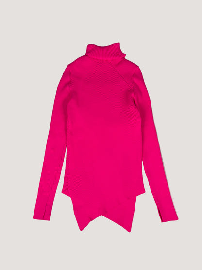 Balenciaga Pink Pleated Turtle Neck