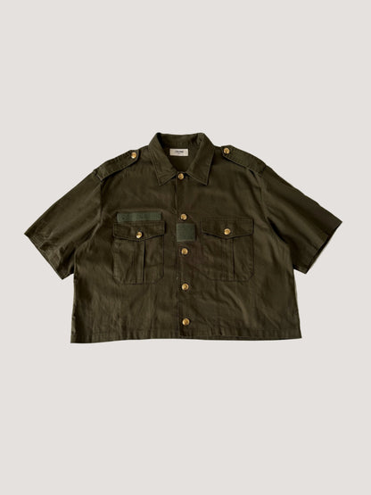 Celine Military Short Sleeve Button Down Shirt