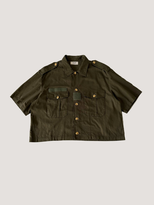 Celine Military Short Sleeve Button Down Shirt