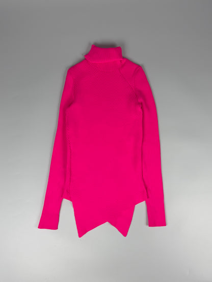 Balenciaga Pink Pleated Turtle Neck