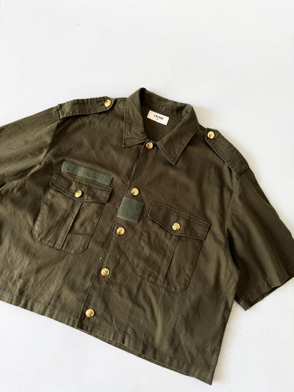 Celine Military Short Sleeve Button Down Shirt