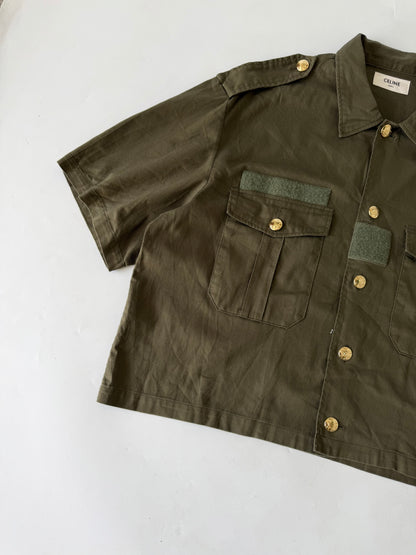 Celine Military Short Sleeve Button Down Shirt