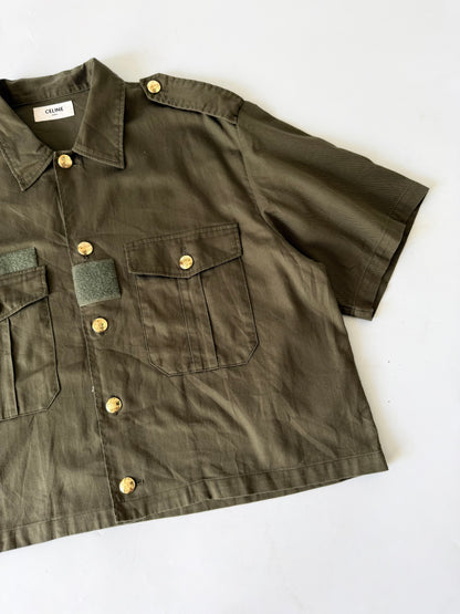 Celine Military Short Sleeve Button Down Shirt