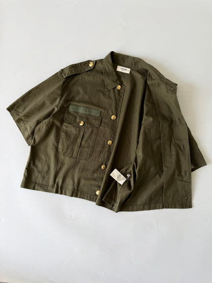 Celine Military Short Sleeve Button Down Shirt