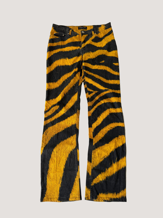 2000’s Roberto Cavalli Tiger Print Denim Pants