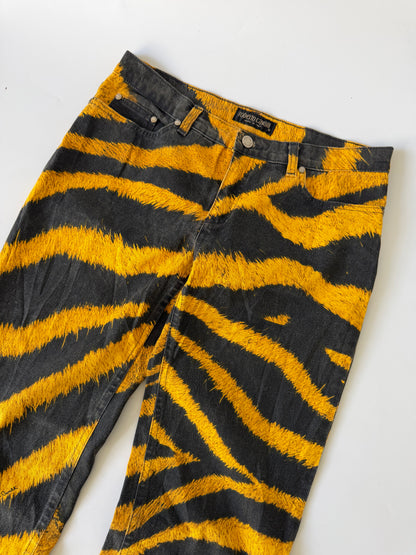 2000’s Roberto Cavalli Tiger Print Denim Pants
