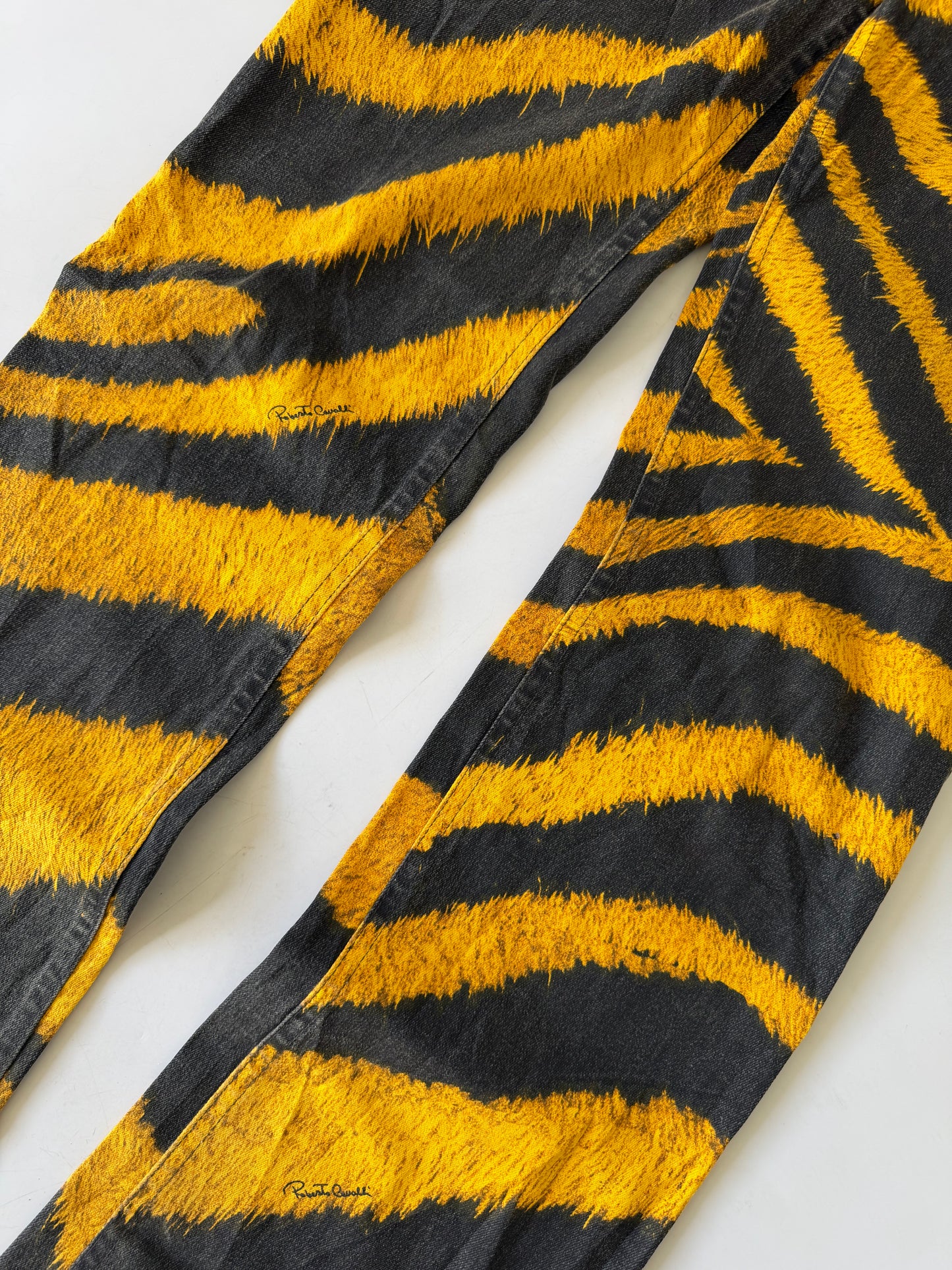 2000’s Roberto Cavalli Tiger Print Denim Pants